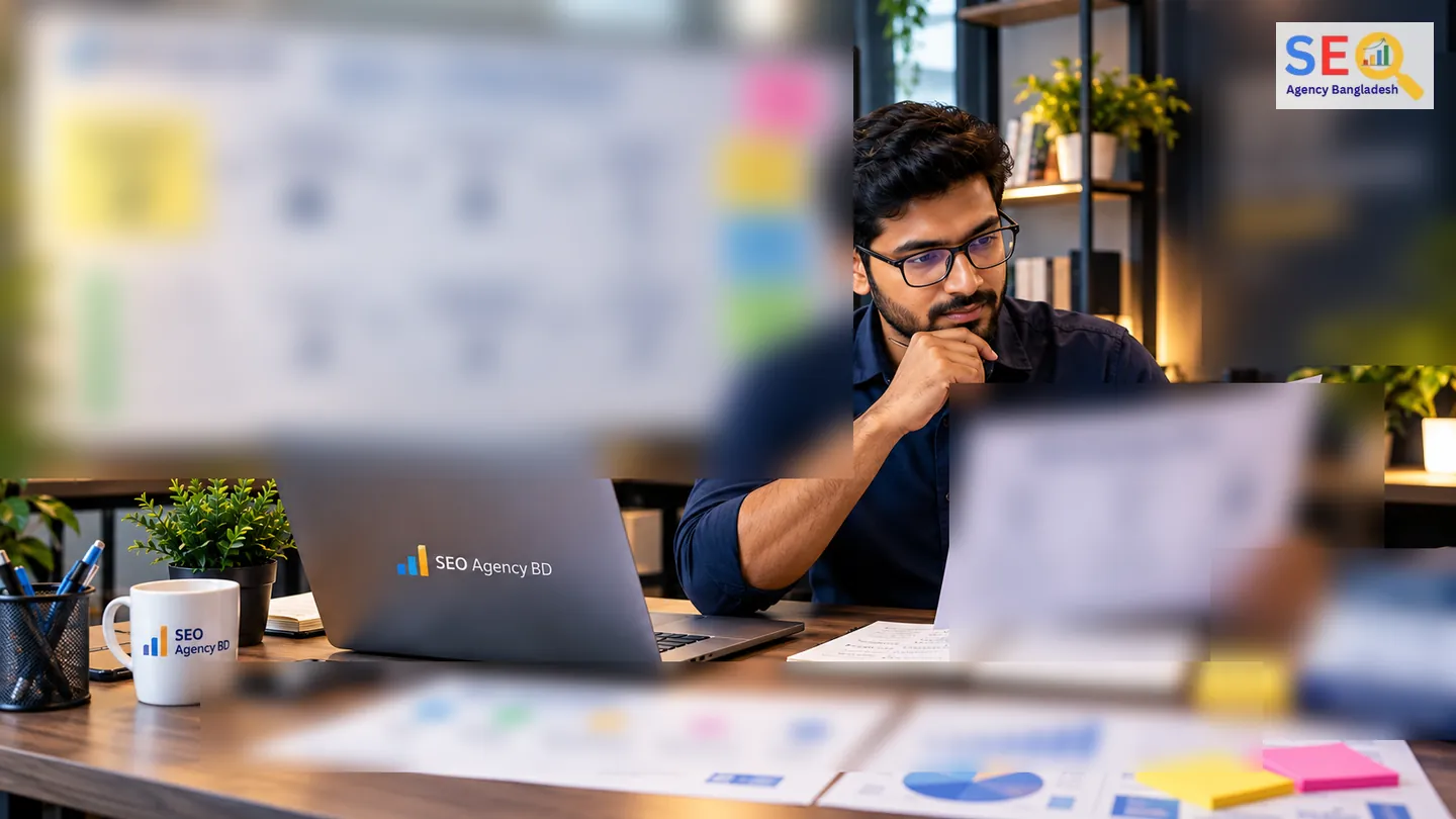 SEO Agency BD strategist reviewing a custom roadmap before handoff