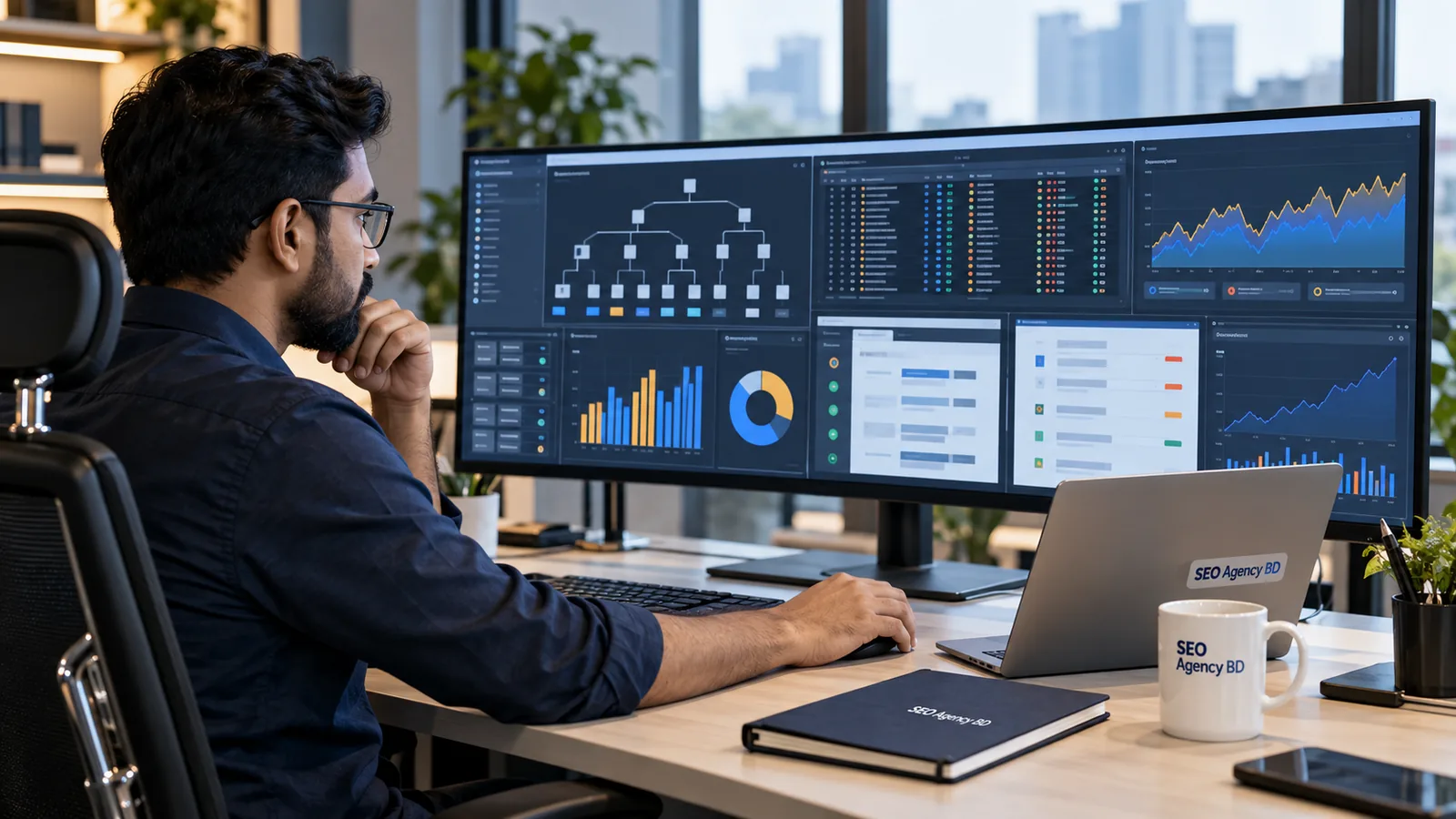 Enterprise technical SEO analysis covering crawl status, indexation, site architecture and large-site log signals