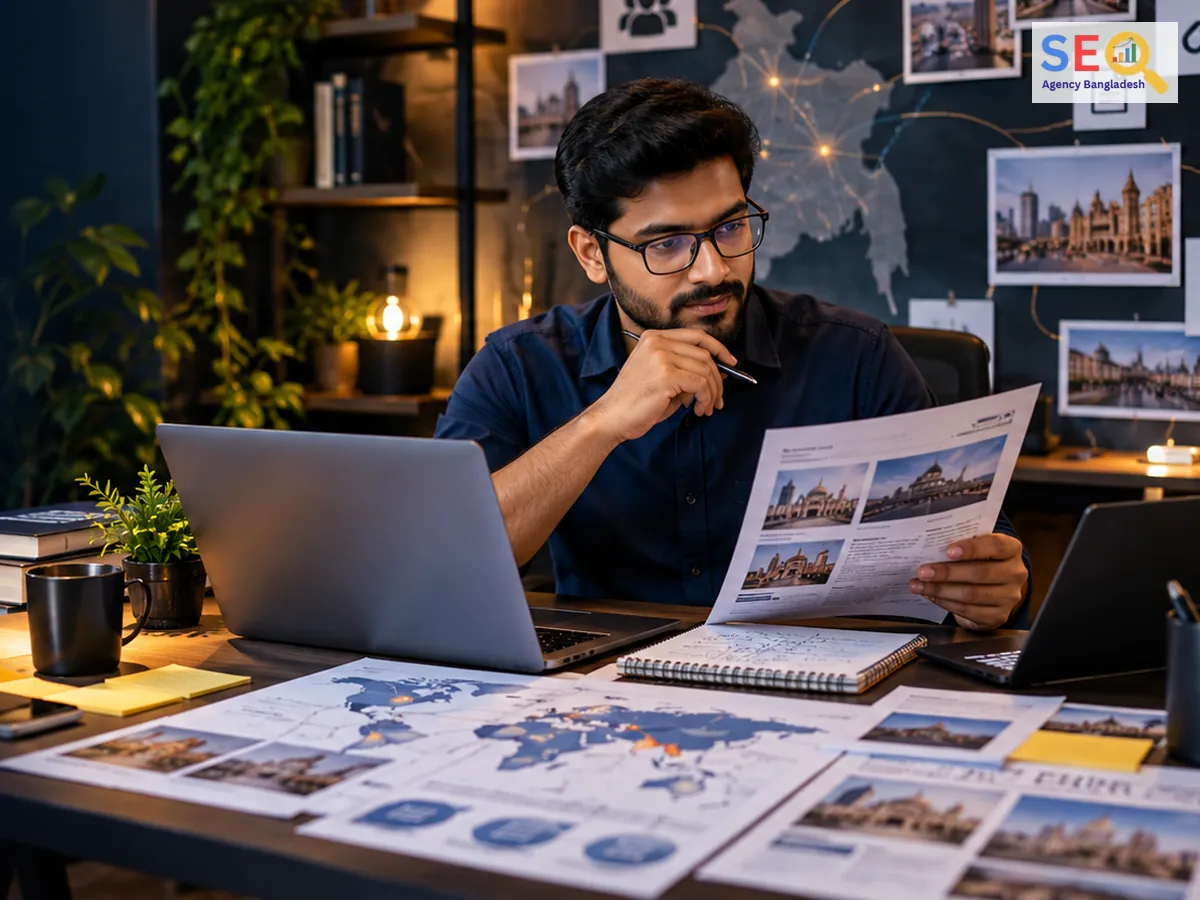 Off-page SEO research and outreach workflow with authority planning materials