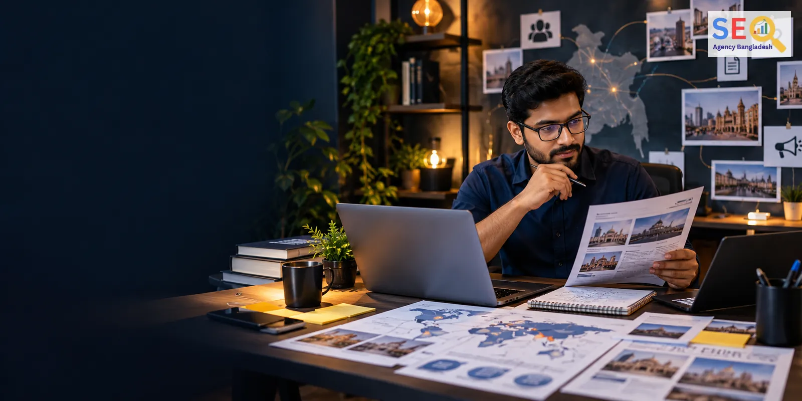 SEO strategist planning off-site authority, mentions, outreach and reputation signals