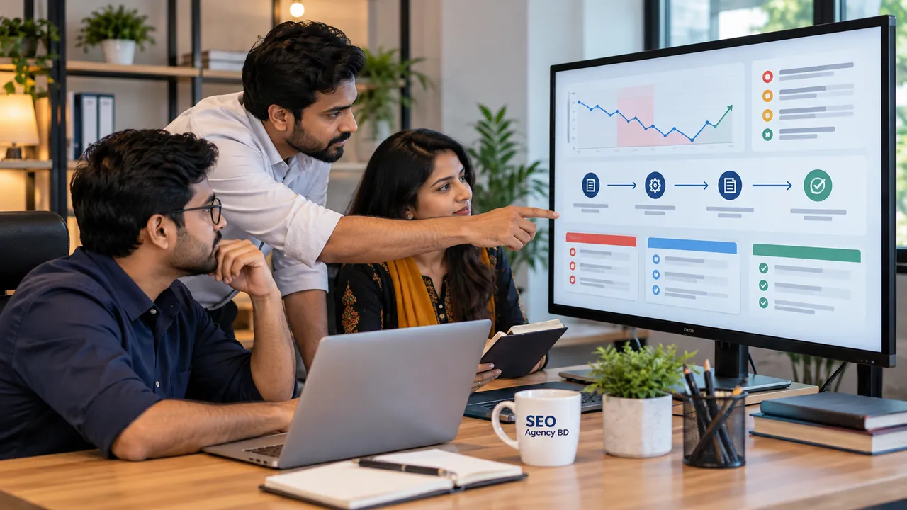 SEO recovery team mapping traffic-loss causes, remediation steps and validation checks
