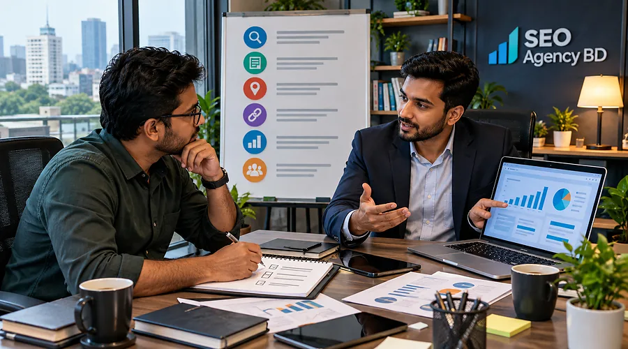 Search strategy review and site audit planning at work