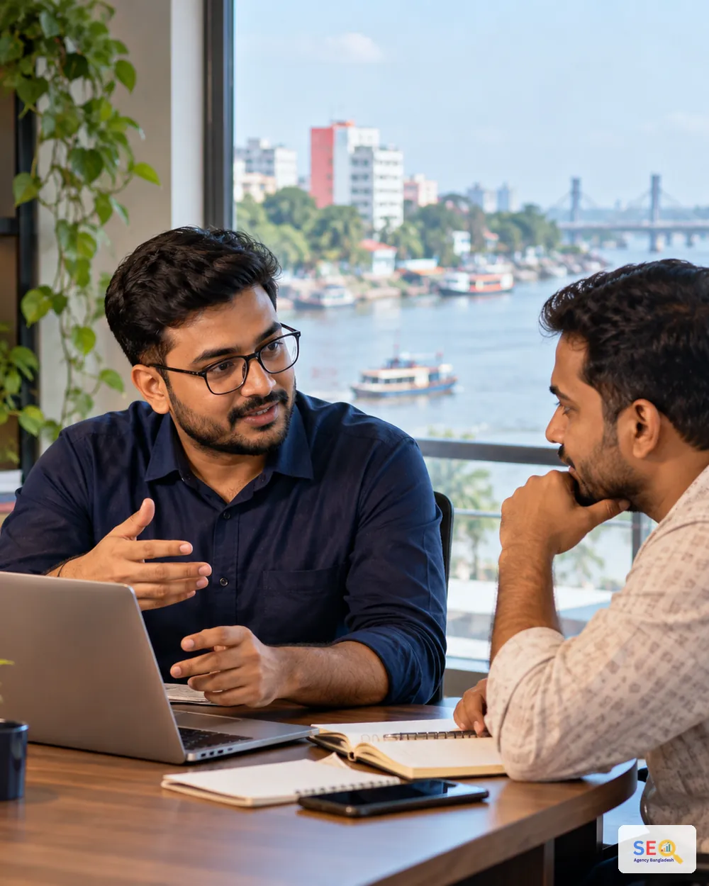 SEO consultation discussing search priorities for a business serving Barishal
