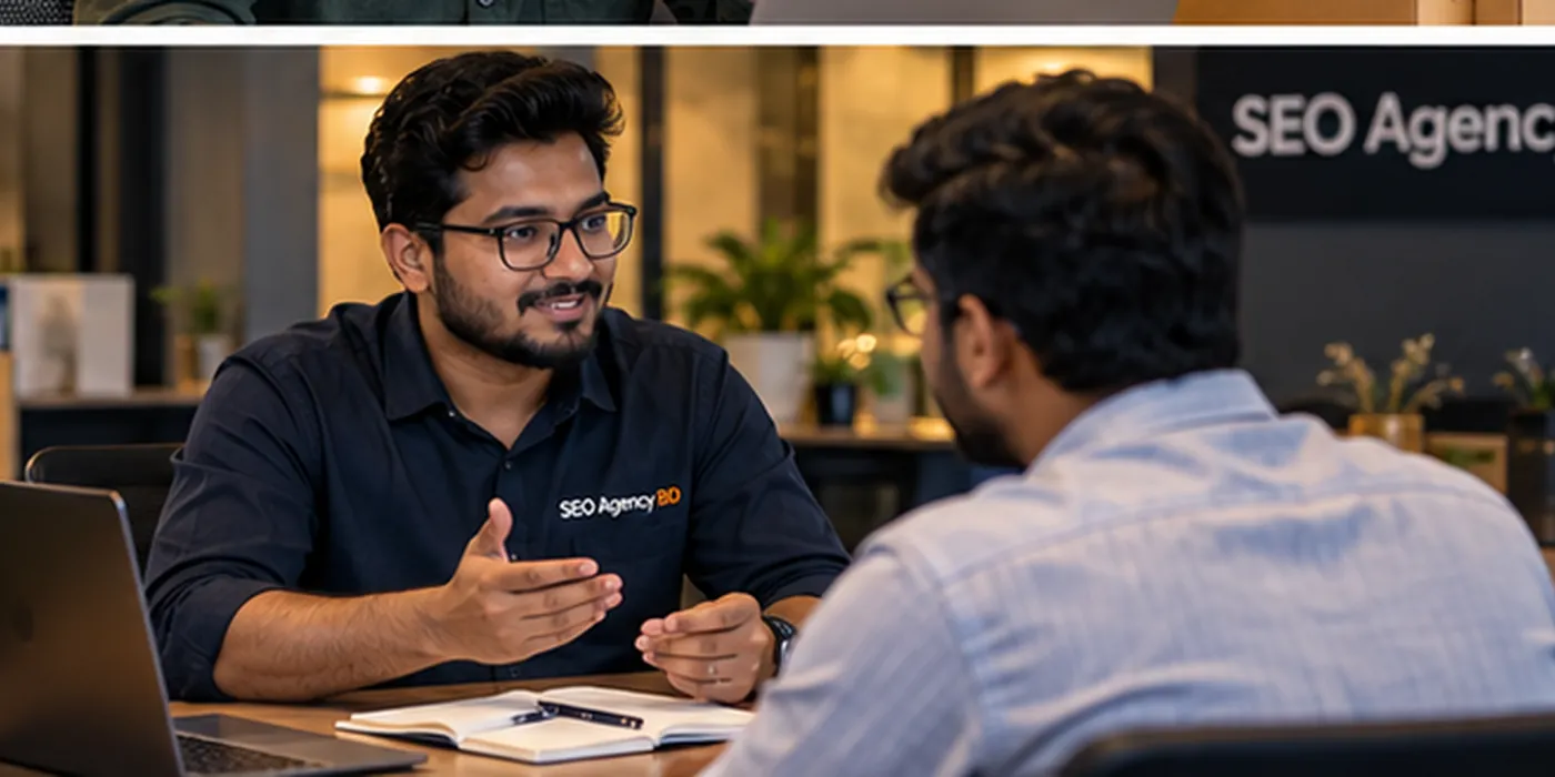 SEO Agency BD consultant discussing an organic growth plan with a Chittagong business owner
