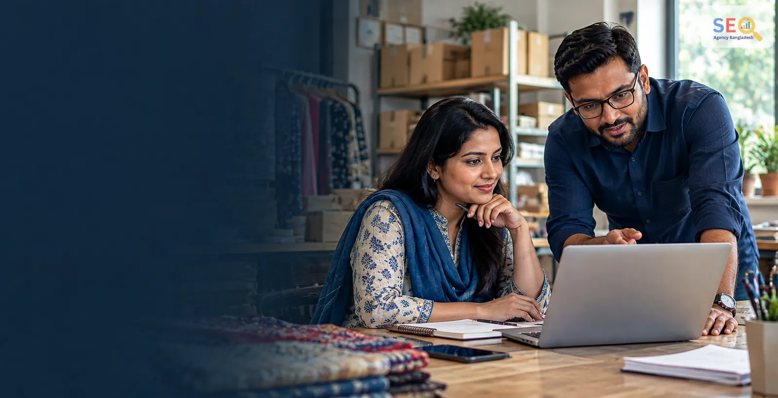 SEO consultant working with a Mymensingh business owner on website and local search planning