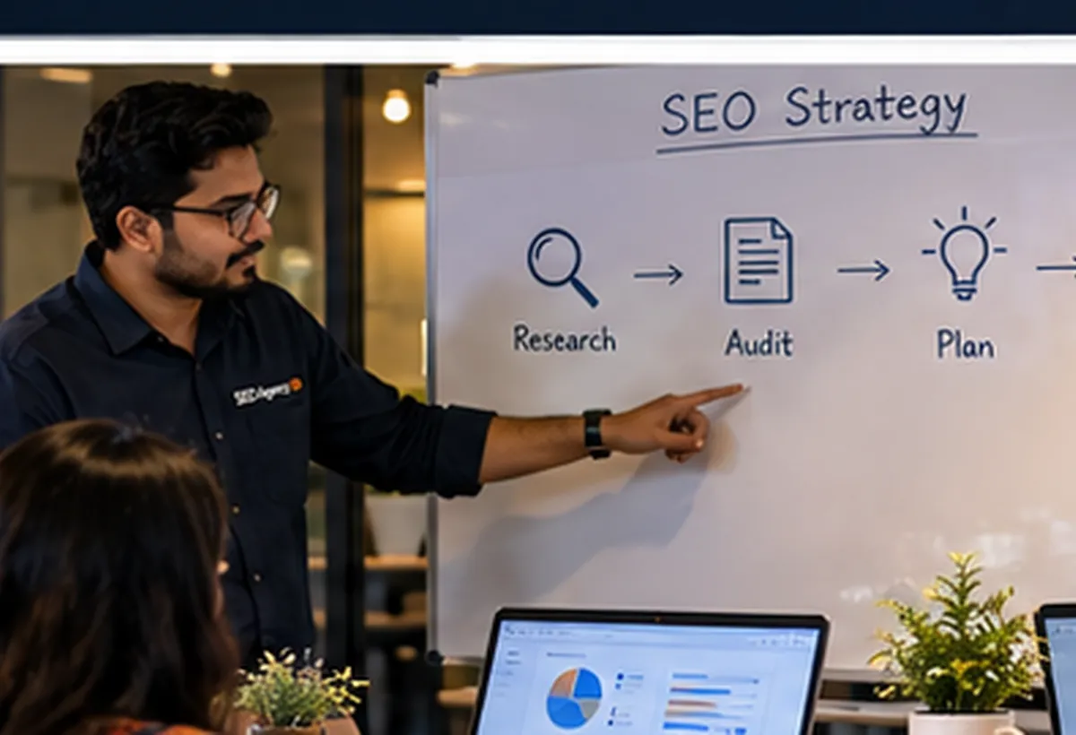 SEO Agency BD team planning research, audit and implementation for a Chittagong SEO project