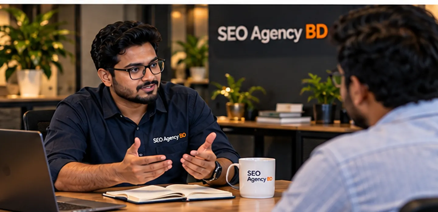 SEO Agency BD consultant discussing next steps with a Gazipur business owner