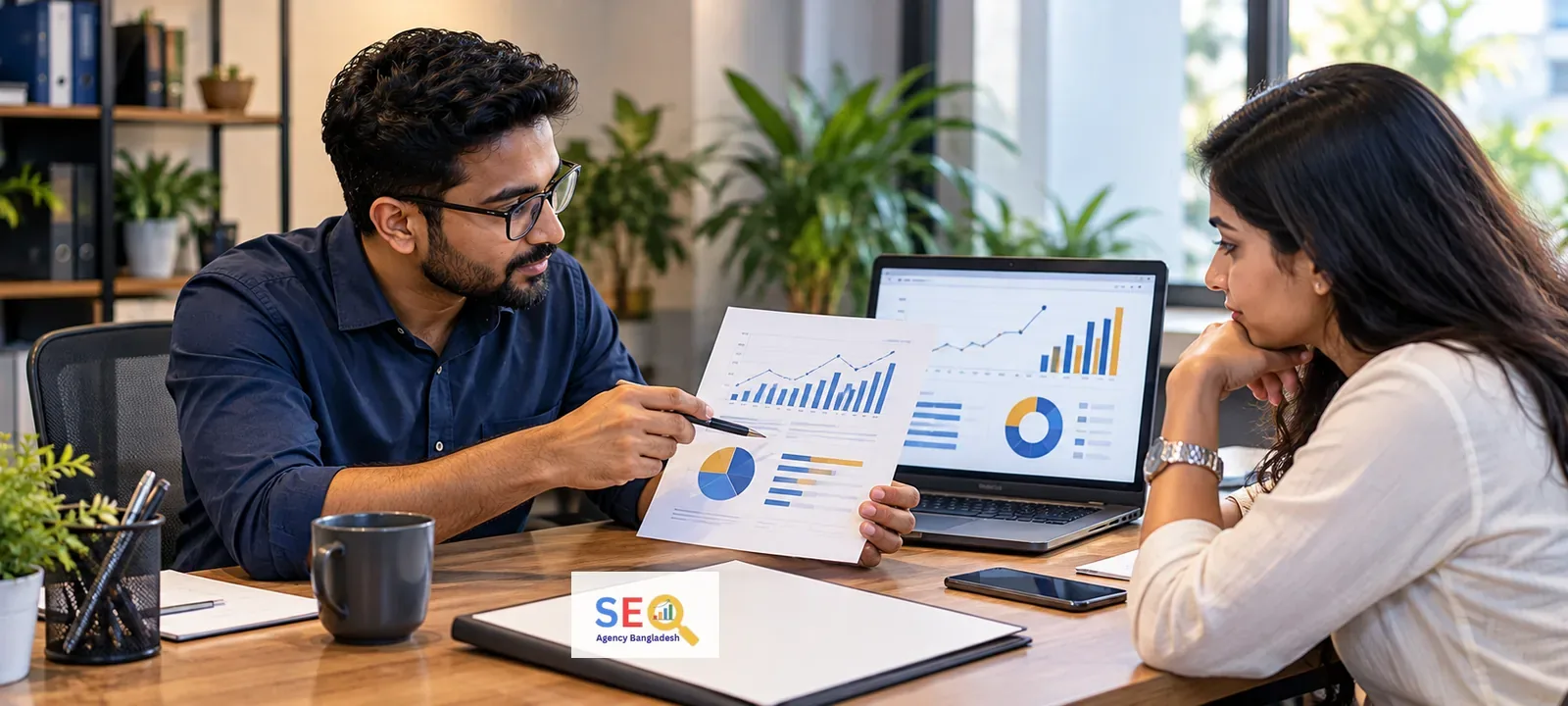 SEO Agency BD website redesign consultation reviewing business requirements and performance data