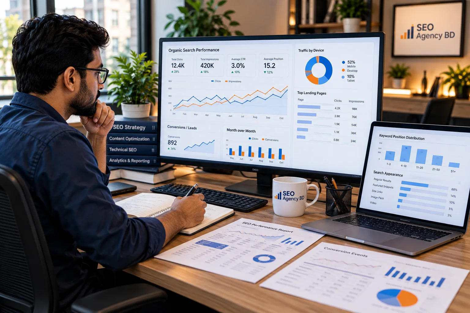 WordPress specialist reviewing website performance, monitoring and technical signals